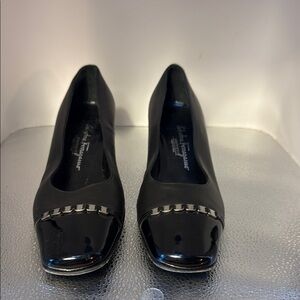 Salvatore Ferragamo Black Heels with Shiny Finish